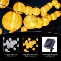 ZZOOI Outdoor Solar Lantern Ball Led String Lights 10-30 LED Patio Party Wedding Solar Waterproof Night Lamp Garland Christmas Decor