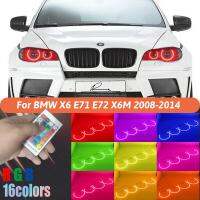 มีหลายสีสำหรับ Bmw วงแหวนอาร์จีบีฮาโล X6m E71 X6 2014 5050หลอดไฟ Led แฟลชไฟหน้ารถ Drl พร้อมการควบคุม Rf