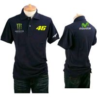 เสื้อยืดโปโล ลาย VR 46 Movistar Monster Energy