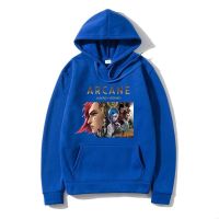 Game Arcane：League of Legends Arcane Hoodies LOL Anime Cartoon Winter Fashion Oversized Loose Men Warm Hooded Sweatshirts Size XS-4XL