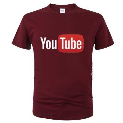 ฤดูร้อนเสื้อยืดผู้ชายตลก Youtube พิมพ์เสื้อยืดผ้าฝ้าย