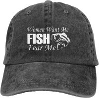 Fish Fear Me Unisex Denim Baseball Cap Adjustable Cotton Dad Hat Personality Daily Leisure Sun Hat