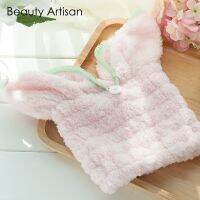 Hair Drying Tools-Beautiful Craftsman Rabbit Ears Dry Cap Super Absorbent Thickened Shower Bag Turban