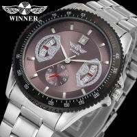 hot style T-WINNER winner watch circular calendar display mechanical steel band