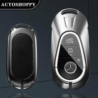 โครงเปลือกนอกเคส Kunci Remote Mobil สไตล์หนังสำหรับ Mercedes Benz 2022 C Class S คลาส W223 S350 S400 S450 S500 C260 C200