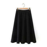 【มีไซส์ใหญ่】Plus Size Womens Casual Flared Skirts Female Crochet Vintage Midi Full Black OL Skirts