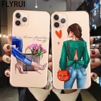 For Transparent iPhone 12 11 13 Pro Case 7 8 Plus X XS Max Fashion Women for Cover iPhone XR Case Soft TPU for iPhone 11 Case
