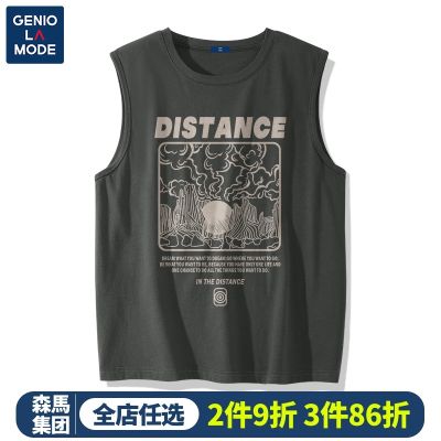 original Semir Group GENIOLAMODE American sports vest mens tide brand summer vest mens cotton sleeveless t-shirt