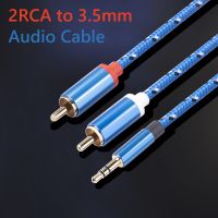 0.5/1/1.8/3/5M Kabel RCA HiFi Stereo 3.5Mm Ke 2RCA Kabel Audio AUX RCA Jack 3.5 Y Splitter untuk TV PC Amplifier Kabel Speaker