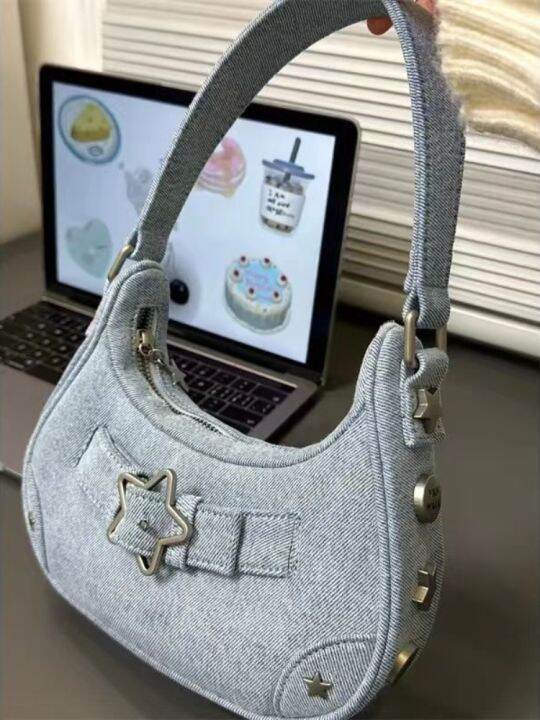 cute-cowboy-star-shoulder-bag-sweet-cool-hot-girl-underarm-bag-y2k-retro-rivet-cowboy-shoulder-bag-purse-womens-handbag