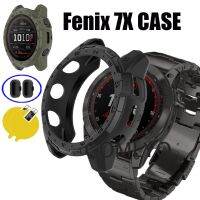 ■ For Garmin Fenix 7X Case TPU Bumper Protective Shell Cover Screen Protector Film Charging Port Dustproof Plug