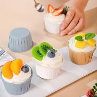 Cupcake Baking Cups Premium Disposable Baking Cups 50pcs Waterproof Greaseproof Paper for High Temperature Resistant Easy