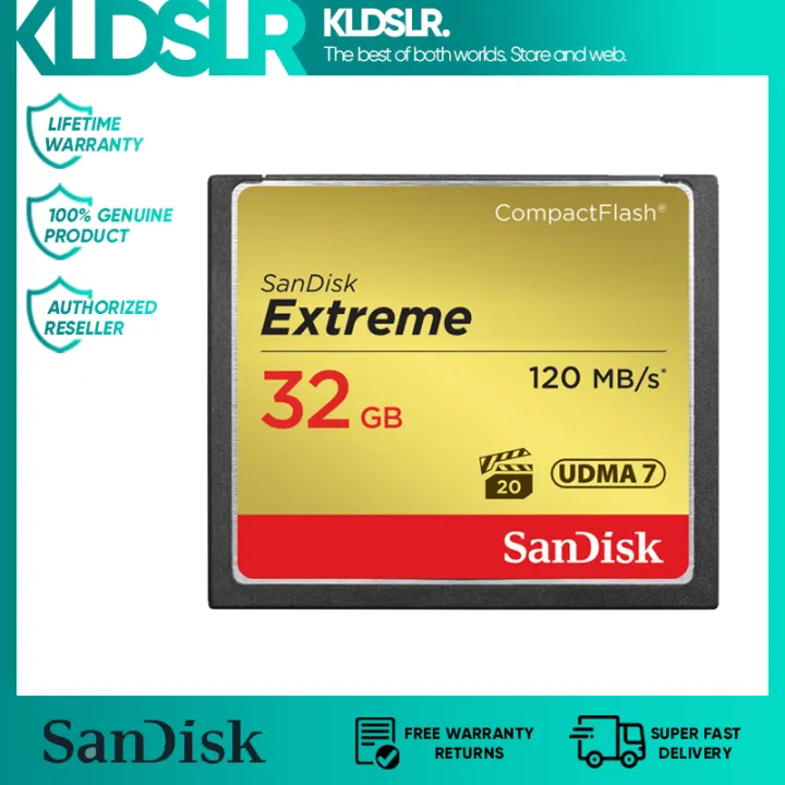 SanDisk Extreme 32GB 120MB/s Compact Flash Memory Card (SanDisk Malaysia) ( SDCFXSB-032G-G46) | Lazada