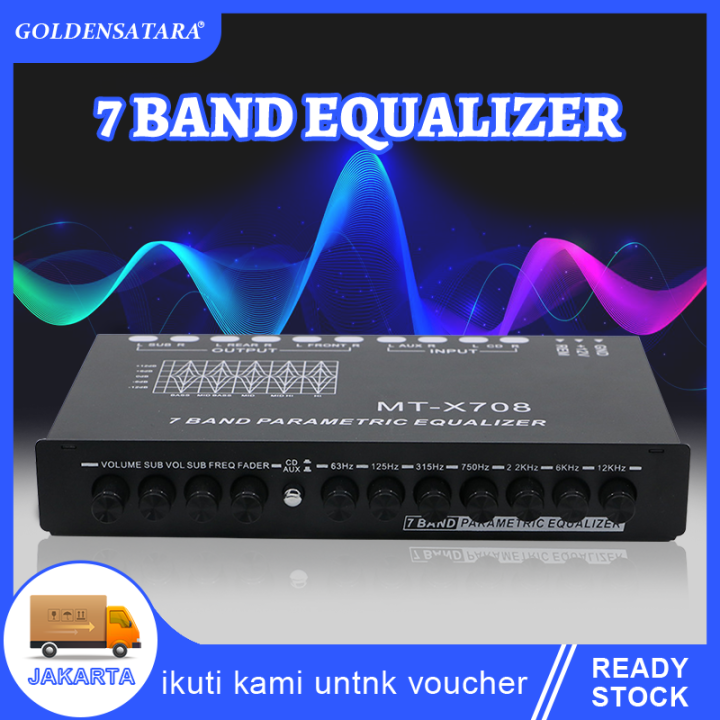 Mobil Parametric Equalizer 7 Band Sorround Sound Pre Amp Karaoke