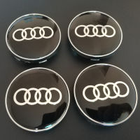 60มม. 4ชิ้นรถ Audi ศูนย์ล้อขอบล้อหมวกรถยนต์ป้ายตกแต่งล้อรถ Hubcap