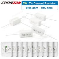 ✱ 10 Pcs 5W Cement Resistor 0.5 2 30 33 100 330 1K ohm Ceramic Wirewound Resistors SQP5W 5Watt 0.22ohm 5ohm 47ohm Fixed Resistance