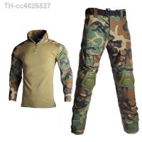 ♕ Uniforme Militar Multicam para Homens Camisa de Combate Terno Tático Caça Calças Camo Airsoft Paintball Equipamento Roupas e Almofada Plus 8XL