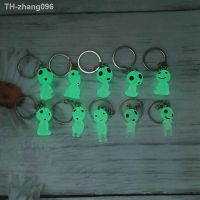 Creative Luminous Elf Keychain Glowing Alien Small Ornament Miniature Doll Noctilucent Keyring Mobile Phone Key Pendant