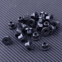 DWCX 20pcs 16131176747 Plastic Black Exterior Body Flange Nut Clip Retainer Fit For BMW E30 E32 7 Series Benz