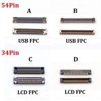 10PCS 34 54 Pin USB Charger Charging Port FPC Connector For Samsung Galaxy A50S A507 A507F A5070 LCD Display Screen Fpc