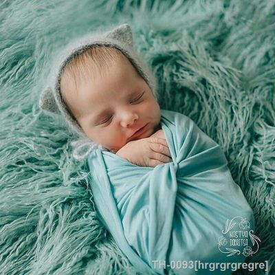 ✜☒▨ hrgrgrgregre Foto shoot acessórios 80x50cm elástico malha algodão bebê recém-nascido envoltórios swaddle infantil capa para o pequeno miúdo fotografia adereços
