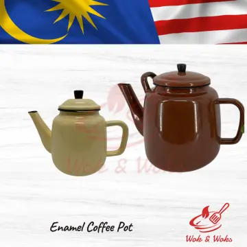 1.1L Enamel Coffee Pot, Induction & Gas Stove Compatible