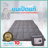 Softtop Topper รุ่น ขนเป็ด ขนเป็ดแท้ธรรมชาติ  (แถมหมอนฟรี 1ใบ)  ท็อปเปอร์ ทอปเปอร์  กันไรฝุ่น นุ่ม แน่น ใช้งานได้ยาวนาน 10 ปีขึ้นไป