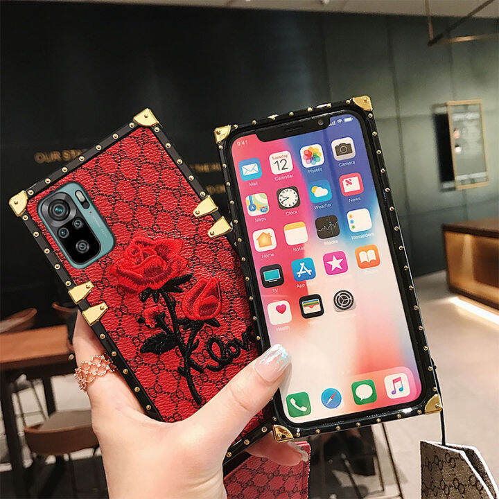 jiefie-เคสลายดอกไม้ดอกกุหลาบสำหรับ-xiaomi-redmi-เคสหรูหราสำหรับ-xiaomi-redmi-note-11s-11-11-pro-note-10-10s-10-pro-note-9s-9-9-pro-note-8-8-pro-เคสโทรศัพท์หนังสี่เหลี่ยมพร้อมสายคล้อง