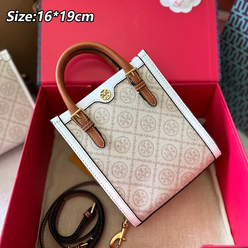 Gift Box) Tory Burch Women's Mini Tote Bag High Quality Cowhide Women's  Cross Body Bag & Shoulder Bags 2023 New Women's Handbag