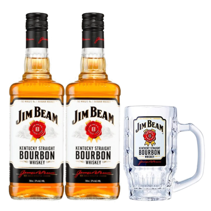 Jim Beam 1L x2 w/ FREE 1pc. Highball Mug Lazada PH