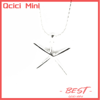 Qcici จี้จี้เงินสร้อยคอปลาดาวดาวเครื่องประดับแฟชั่นน้ำหนักเบาสายคล้องคอผู้หญิงน่ารักหรูหราผู้หญิงของขวัญแต่งงาน