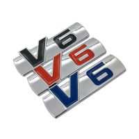 NEW New Metal Zinc Alloy V6 Logo 3D Car Sticker Badge V-6 Engine Sign Rear Trunk Toyota Highlander Ford Mondeo Chevrolet Car Styling