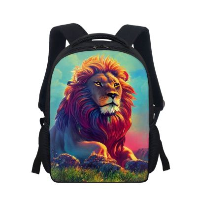 School Bags For Kids Boys Animal Lion Print Childrens Backpacks Elementary Student Bookbags Preschool Schoolbag Small Mochila