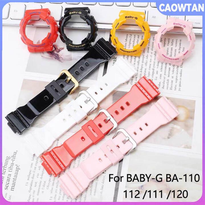 กรอบซิลิโคนผิวแมตต์-นาฬิกา-casio-สำหรับ-ba-110-baby-g-112-111-120ซิลิโคนผิวเกล็ดน้ำแข็งเหมาะกับเคสซิลิโคนเรียบ-สายนาฬิกา