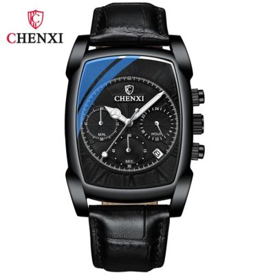 CHENXI 909 New Man WristWatch Business Chronograph Men Watch Military Top Brand Luxury Genuine Leather Business Sport Male Clock