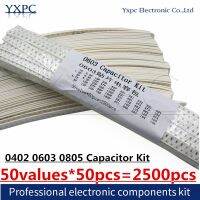 50valuesx50pcs 2500pcs 0402 0603 0805 SMD Ceramic Capacitor Assorted Kit 1pF 10uFChip Ceramic Capacitor Samples ki