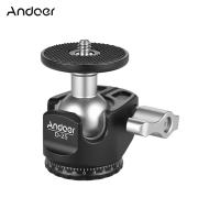 Andoer D-25 เครื่องจักรกล CNC อลูมิเนียมอัลลอยด์คู่บากหัวบอลมินิหัวบอลศูนย์ต่ำของแรงโน้มถ่วงสำหรับ M anmanfrotto ฯลฯขาตั้งกล้อง monopod สำหรับ Canon Nikon SONY DSLR ildc กล้องความจุโหลดสูงสุด 10 กิโลกรัม