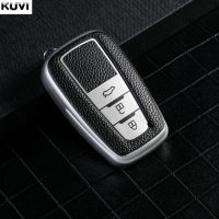 โครงเปลือกนอกเคส Fob Kunci Remote Mobil หนัง TPU สำหรับ Toyota Corolla Prius Camry CHR C-HR RAV4 Altis Land Cruiser Prado Keyless