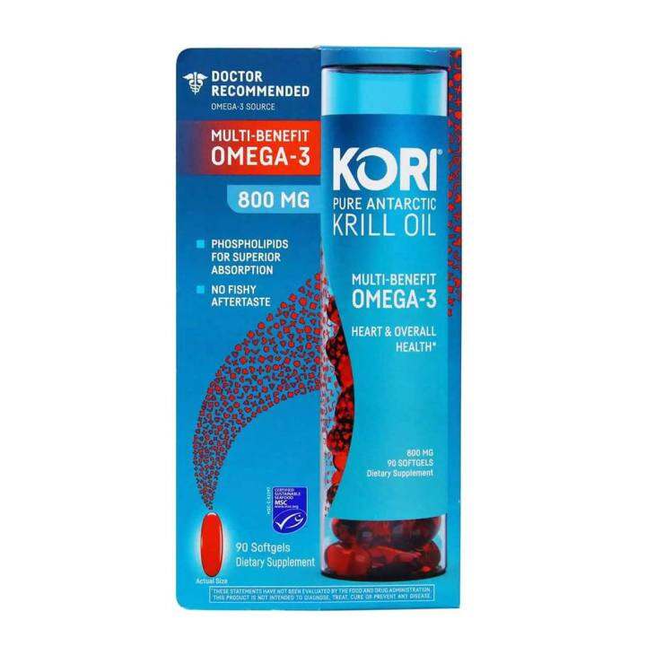 (U.S.A) Dầu Nhuyễn Thể (dầu tôm) Kori Pure Antarctic Krill Oil Omega3