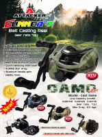 รอกหยดน้ำ ATTACKER รุ่น GUNNER 7 CAMO ลายพรางล่าสุด ตัวเรือนกราไฟท์ สปูนอลูมิเนียม น้ำหนักเบา มาพร้อมอัตราทด 7.5:1 ลูกปืน5+1 ตกปลาทุกประเภท