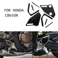 ❈❏ 3D Printing Carbon Fiber Side Decals Tank Pad Gas Oil Sticker Motorcycles Decoration Accessories For Honda cb650r CB 650R