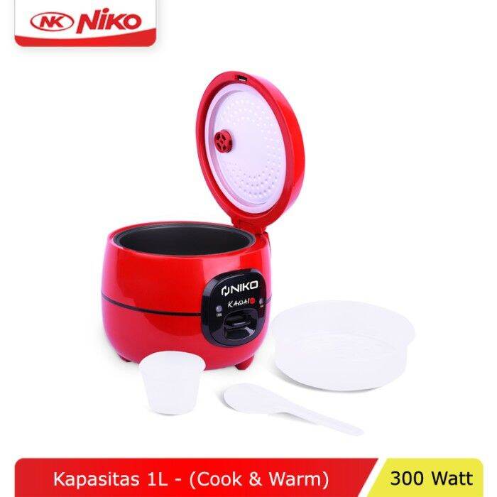 NIKO Mini Rice Cooker Kawai [1L] Merah MK10 merupakan penanak nasi yang memiliki kapasitas