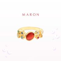 MARON✨ แหวนดาวนพเก้า เสริมดวง | Nine Lucky Stars Ring เงินแท้ พลอยแท้ ชุบทอง 18K Gold [พร้อมส่ง]