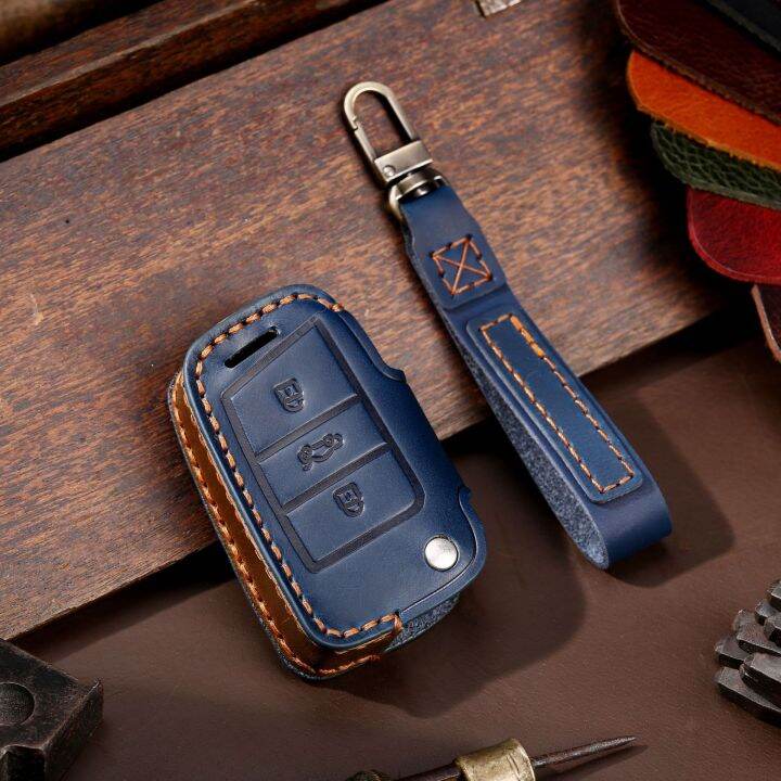 leather-car-key-case-cover-fob-keychain-accessories-for-skoda-octavia-volkswagen-golf-7-mk7-ibiza-leon-altea-keyring-holder-bag