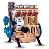 โมเดลเครื่องยนต์ 4 สูบแถวเรียง แบบประกอบ - V4 Engine Model Full Metal Assembling