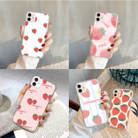 F-203 Strawberry Party อ่อนนุ่ม TPU เคสโทรศัพท์ หรับ OPPO A53 A16 A33 A12 A54S A8 A92 A3S A52 A54 A85 A15 A33 A53S F11 A31 A12E A5 A9 A16S A5S A83 A15S A72 A1K A1 A12S A7 Pro โปร่งใส ปก