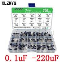 ► 200pcs Electrolytic Capacitor Organization Storage 0.1-220uF Capacitors Assortment Box Kit 0.47uf 1uf 2.2uf 22uf 47uf 100uf