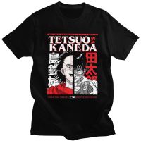 ผู้ชายคุณภาพสูง Akira Shima Tetsuo T เสื้อผู้ชายผ้าฝ้าย Neo Tokyo Shotaro Kaneda Tees แฟชั่นอะนิเมะมังงะเสื้อยืด Harajuku Streetwear