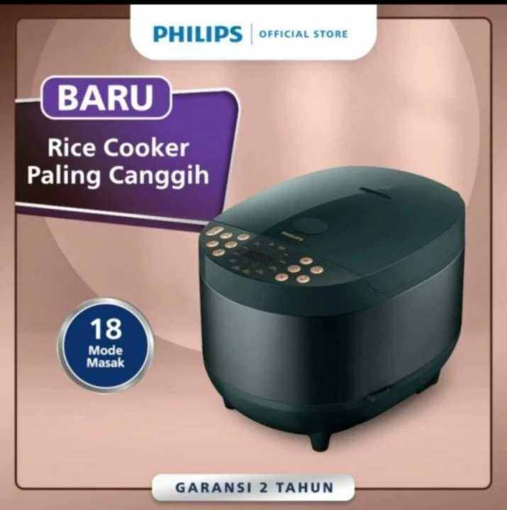 PHILIPS RICE COOKER FUZZY LOGIC DIGITAL HD 4515/91 1.8 LITER HIJAU