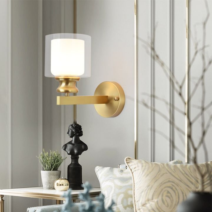 cod-american-style-all-copper-wall-modern-minimalist-bedroom-bedside-background-staircase-aisle-corridor-lamps